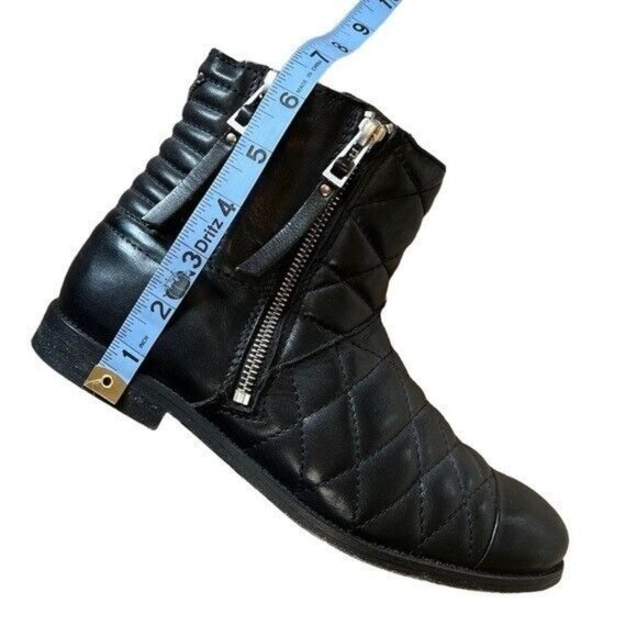 Zadig & Voltaire Black Quilted Ankle Boots - Picture 11 of 13